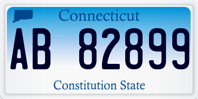 CT license plate AB82899