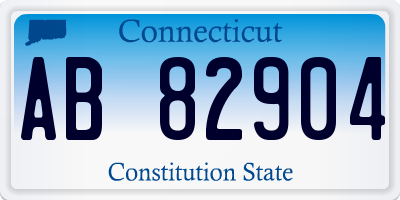 CT license plate AB82904