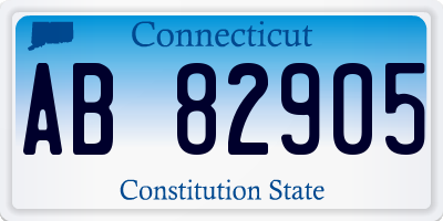 CT license plate AB82905