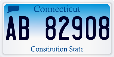 CT license plate AB82908