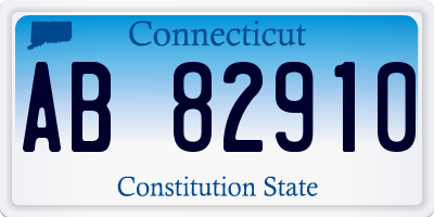 CT license plate AB82910