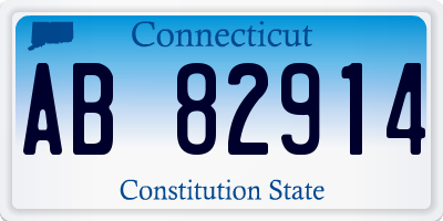 CT license plate AB82914
