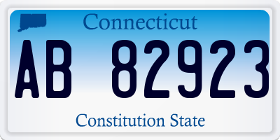 CT license plate AB82923