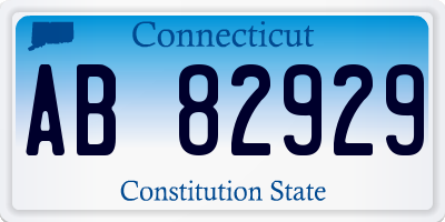 CT license plate AB82929