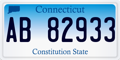 CT license plate AB82933