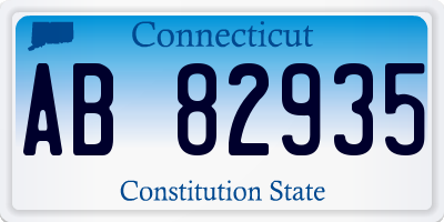 CT license plate AB82935