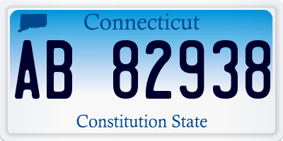 CT license plate AB82938