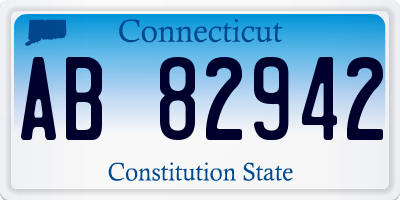 CT license plate AB82942