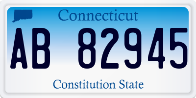 CT license plate AB82945