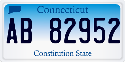 CT license plate AB82952