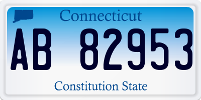 CT license plate AB82953