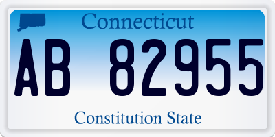 CT license plate AB82955
