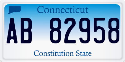 CT license plate AB82958