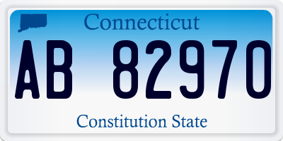 CT license plate AB82970