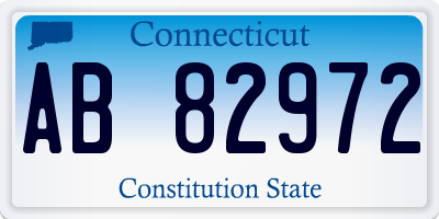 CT license plate AB82972