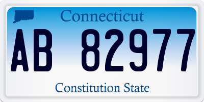CT license plate AB82977