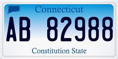 CT license plate AB82988
