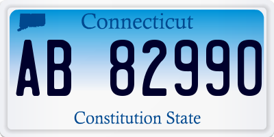 CT license plate AB82990
