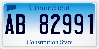 CT license plate AB82991