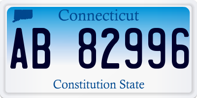 CT license plate AB82996