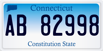 CT license plate AB82998
