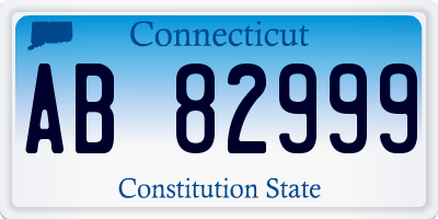 CT license plate AB82999