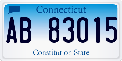 CT license plate AB83015