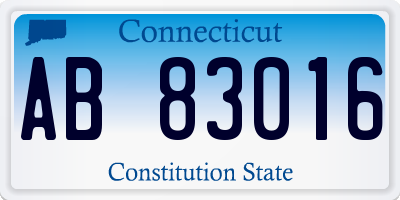 CT license plate AB83016