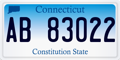 CT license plate AB83022