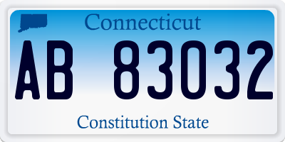 CT license plate AB83032
