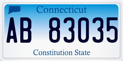 CT license plate AB83035