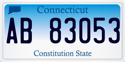 CT license plate AB83053