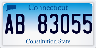 CT license plate AB83055