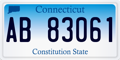 CT license plate AB83061