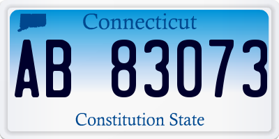 CT license plate AB83073