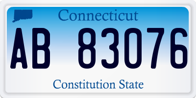 CT license plate AB83076