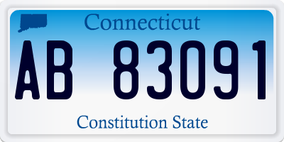 CT license plate AB83091