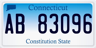 CT license plate AB83096