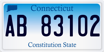 CT license plate AB83102