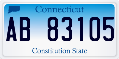 CT license plate AB83105