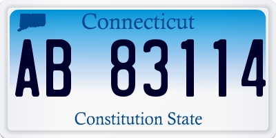 CT license plate AB83114