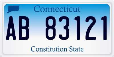 CT license plate AB83121