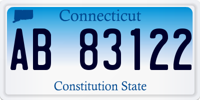 CT license plate AB83122