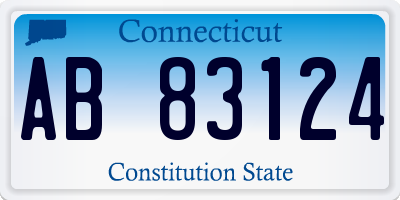 CT license plate AB83124
