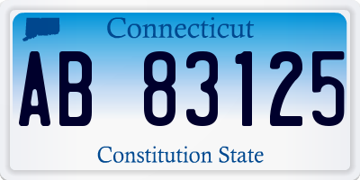 CT license plate AB83125