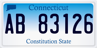CT license plate AB83126
