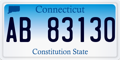 CT license plate AB83130