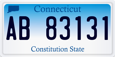 CT license plate AB83131