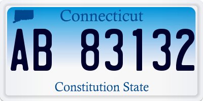 CT license plate AB83132