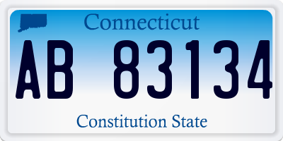 CT license plate AB83134
